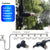 Outdoor Misting Cooling System Kit Greenhouse quick connect nozzle  7M-20M System