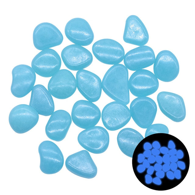 25/50pcs Glow in the Dark Garden Pebbles
