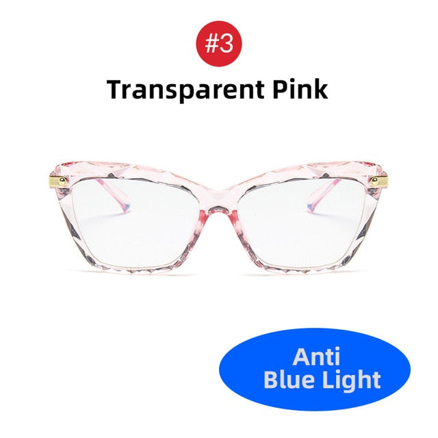 VIVIBEE Women Cat Eye Anti Blue Light Glasses Cateye Black Frame Blue Light Blocking Computer