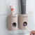 Automatic Toothpaste Dispenser Dust-proof Toothbrush Holder Wall Mount Stand