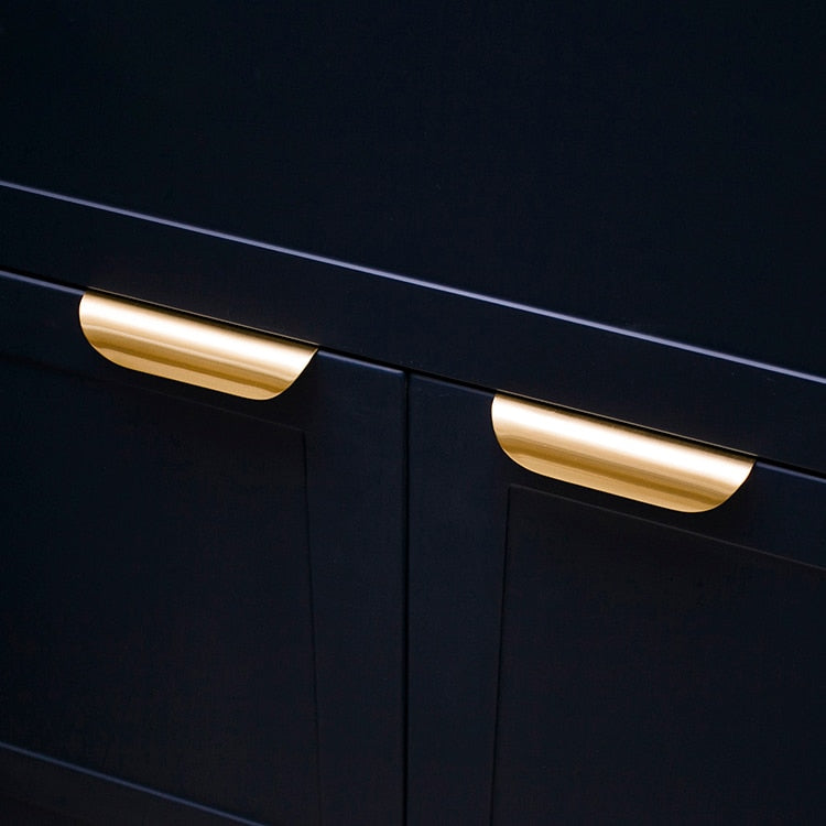 Invisible handle Drawer Pulls Kitchen Cabinet gold Knobs and Handles
