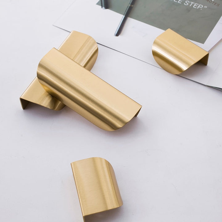 Invisible handle Drawer Pulls Kitchen Cabinet gold Knobs and Handles