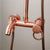 KEMAIDI Bathroom Shower Faucet Bath Faucet Mixer Tap With Hand Shower Head Rose Gold Shower