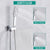 Chrome Bathroom Digital Display Shower Faucet Set Rainfall Shower LCD 2-way Mixer Tap Bathtub Shower System Bath Shower Mixer
