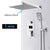 Chrome Bathroom Digital Display Shower Faucet Set Rainfall Shower LCD 2-way Mixer Tap Bathtub Shower System Bath Shower Mixer