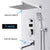 Chrome Bathroom Digital Display Shower Faucet Set Rainfall Shower LCD 2-way Mixer Tap Bathtub Shower System Bath Shower Mixer