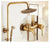 Antique Rain Shower Faucets Set with Hand Brass Wall Mounted Shower Mixer for Bathroom Bath Luxury Rainfall Shower Set EL4006T