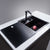 Black/Stainless Hidden Kitchen sink Single bowl