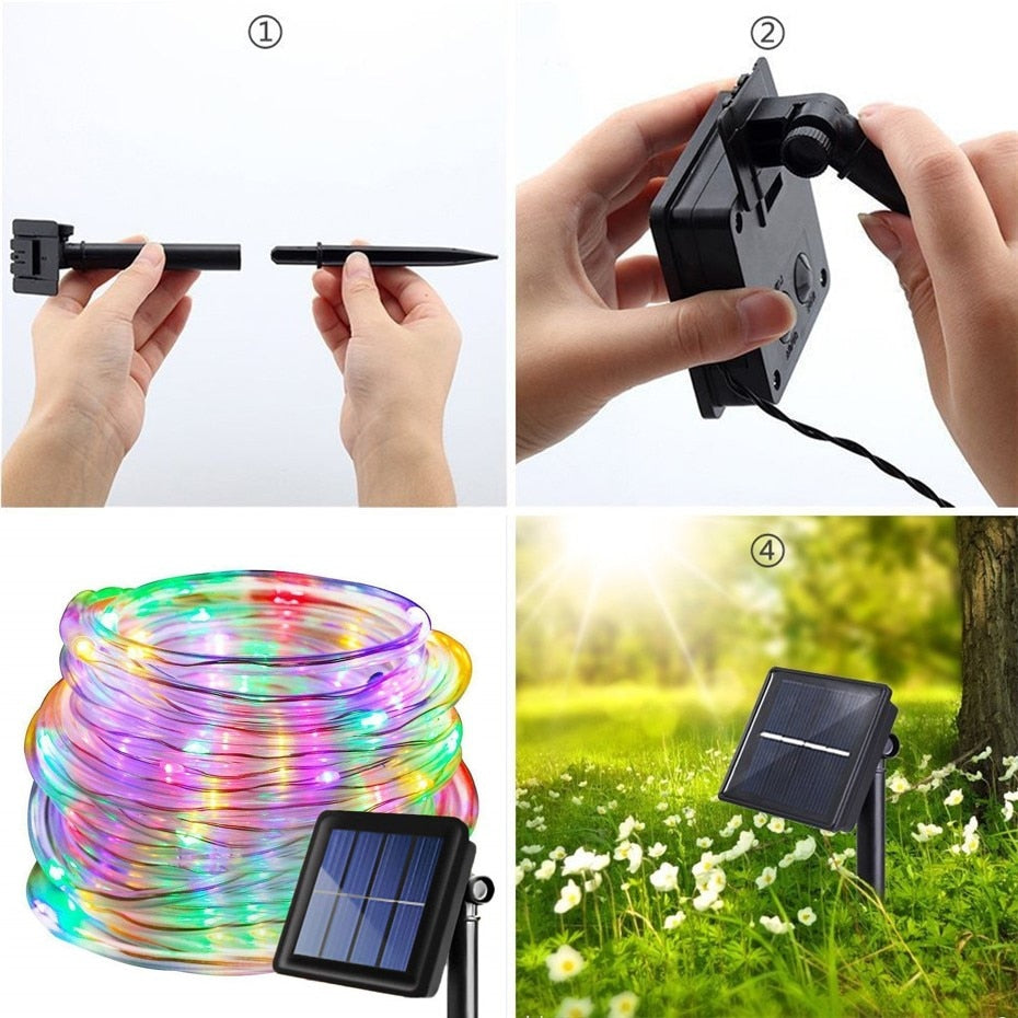 Solar Led Light Outdoor Garden Tube Lights led Strip Light