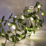 Leaf Garland Fairy String Lights 2M 3M 5M 10M Leaf Twine Copper Battery