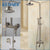 KEMAIDI Wall Mounted Shower Faucets Set Nickel Brushed Adjustable Rain Shower