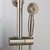 KEMAIDI Wall Mounted Shower Faucets Set Nickel Brushed Adjustable Rain Shower