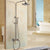 KEMAIDI Wall Mounted Shower Faucets Set Nickel Brushed Adjustable Rain Shower