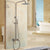 KEMAIDI Wall Mounted Shower Faucets Set Nickel Brushed Adjustable Rain Shower