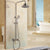 KEMAIDI Wall Mounted Shower Faucets Set Nickel Brushed Adjustable Rain Shower