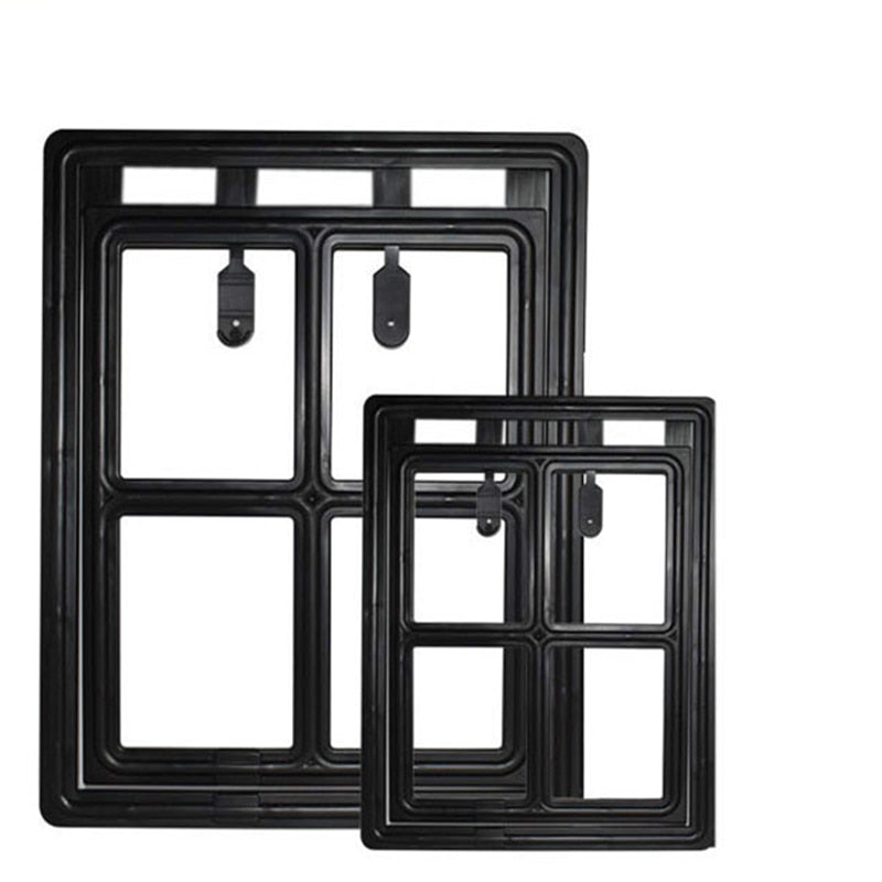 Lockable Plastic Pet Dog Cat Kitty Door for Screen Window Security Flap Gates Pet Tunnel Dog Fence Free Access Door for Home