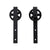 152CM/183CM/200CM Barn Door Hanging Rail For Europe Rustic Black Sliding Hardware Big-wheel Cabinet Door