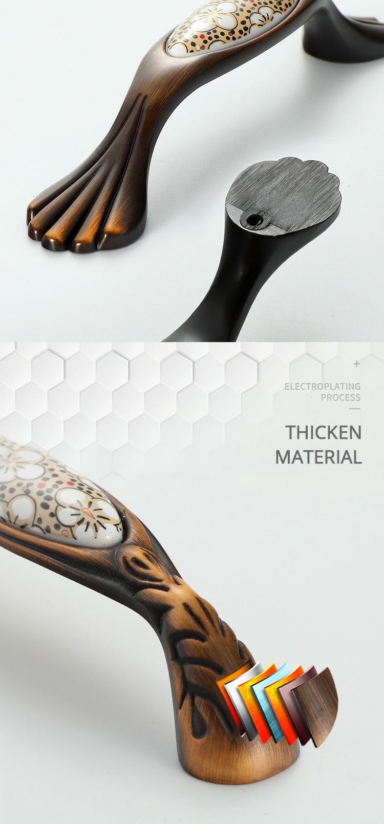 Ceramic Cabinet Handles Vintage Drawer Furniture Handle Hardware