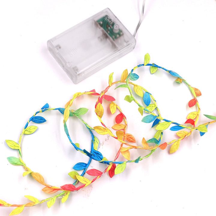 Leaf Garland Fairy String Lights 2M 3M 5M 10M Leaf Twine Copper Battery