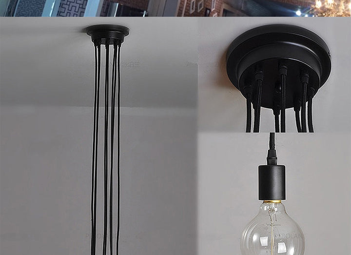 E27 Retro Edison Bulb Pendant Lights Vintage Loft Antique Hanging Pendant Lamp Spider