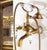 Antique Brass Wall Mounted Bathroom Faucet with Handheld Shower Head   Wtf310