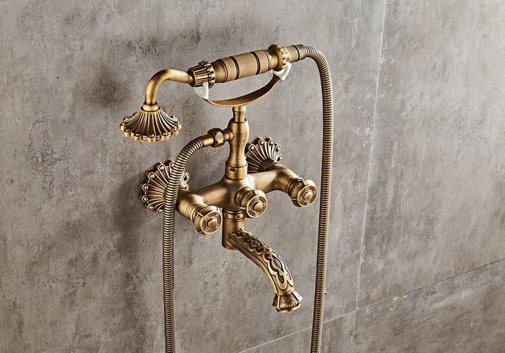 Antique Retro Style Bathtub Shower Set With Hand Shower Faucet