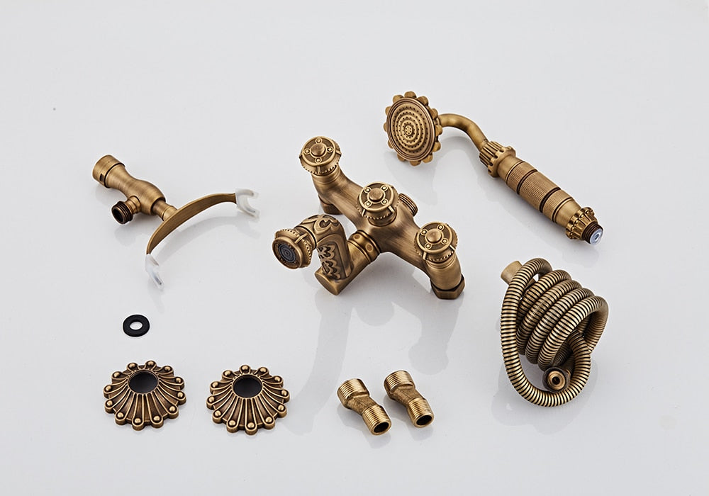 Antique Retro Style Bathtub Shower Set With Hand Shower Faucet