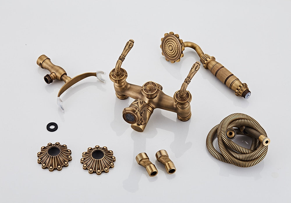 Antique Retro Style Bathtub Shower Set With Hand Shower Faucet