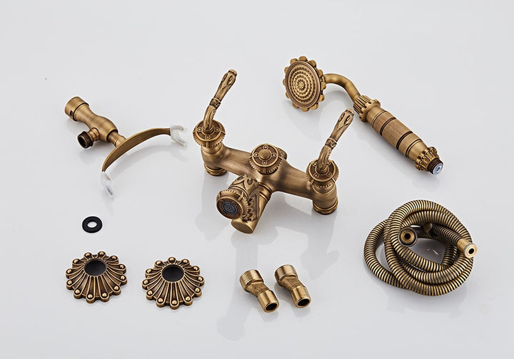 Antique Retro Style Bathtub Shower Set With Hand Shower Faucet