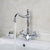 KEMAIDI Golden Swivel Antique Brass Stream Rotated Kitchen Bathroom Mixer Dual Handles Deck Mount Hot Cold Water Taps