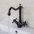 KEMAIDI Golden Swivel Antique Brass Stream Rotated Kitchen Bathroom Mixer Dual Handles Deck Mount Hot Cold Water Taps