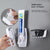 Automatic Toothpaste Dispenser Wall Mount Dust-proof Toothbrush Holder Storage Rack Set