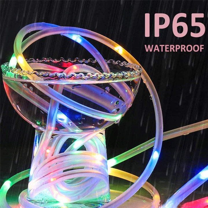 50/100 LEDs Solar Powered Rope Tube String Lights Outdoor Waterproof Fairy Lights Garden Garland For Christmas Yard Decoration