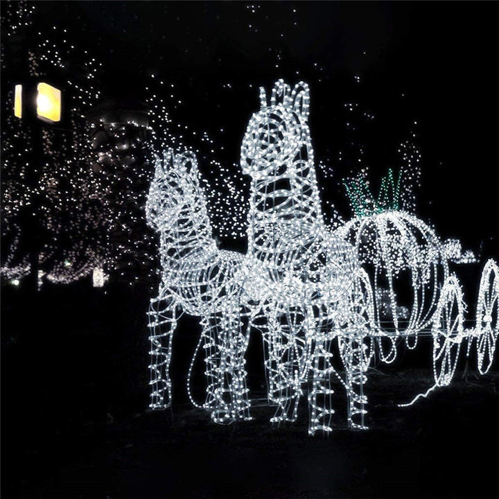 50/100 LEDs Solar Powered Rope Tube String Lights Outdoor Waterproof Fairy Lights Garden Garland For Christmas Yard Decoration