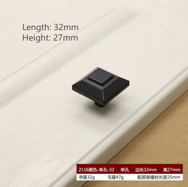 Black Hardware Cabinet Knob handle Cabinet Knob Door Pull