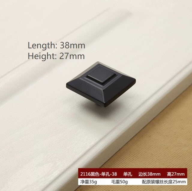 Black Hardware Cabinet Knob handle Cabinet Knob Door Pull