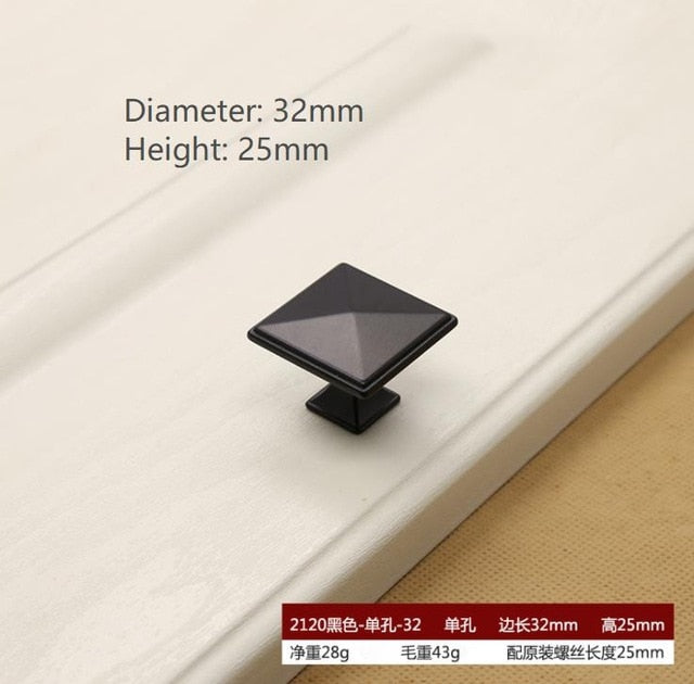 Black Hardware Cabinet Knob handle Cabinet Knob Door Pull