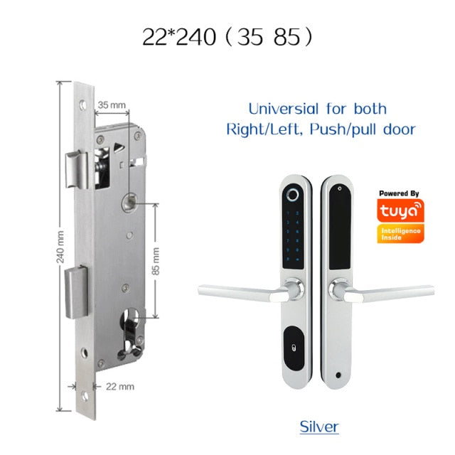 TUYA APP Waterproof Fingerprint Outdoor RFID Code Keyless Smart Lock