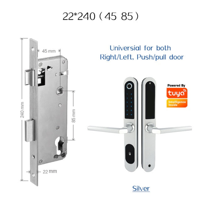 TUYA APP Waterproof Fingerprint Outdoor RFID Code Keyless Smart Lock