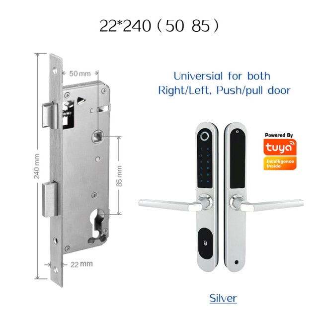 TUYA APP Waterproof Fingerprint Outdoor RFID Code Keyless Smart Lock