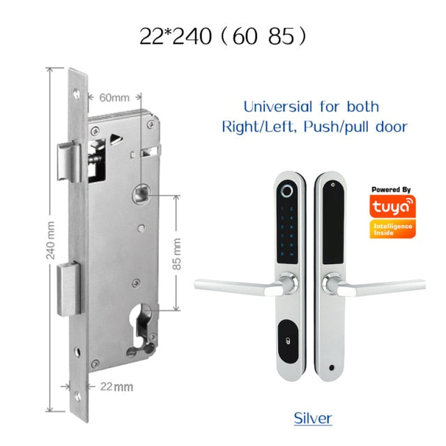 TUYA APP Waterproof Fingerprint Outdoor RFID Code Keyless Smart Lock