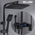LED Digital Square Head SPA Rainfall Shower Set Wall Mount Smart Thermostatic Bath Faucet