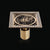 Euro Antique Brass Shower Floor Drain  Deodorant Euro Square Floor Drain