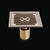 Euro Antique Brass Shower Floor Drain  Deodorant Euro Square Floor Drain