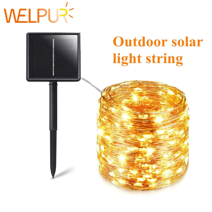 Solar String Fairy Lights 12m 100LED / 5M 50 LED  Waterproof Outdoor Garland