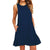 Women's Summer Casual Swing T-Shirt Dresses Beach Cover Up With Pockets Navy Blue