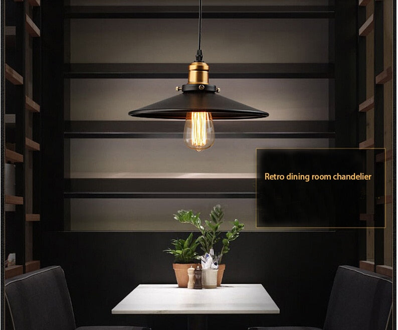 Edison Loft Style Vintage Industrial Retro Pendant Lamp Light e27 Holder Iron