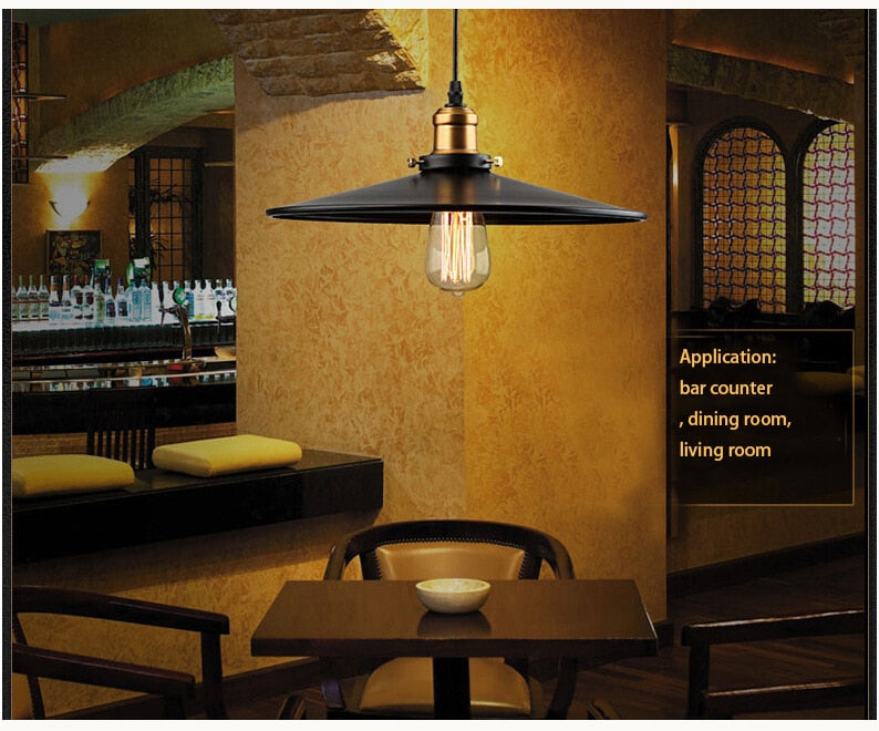Edison Loft Style Vintage Industrial Retro Pendant Lamp Light e27 Holder Iron