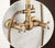 Antique Brass Wall Mount Shower Set Faucet Double Handle with Handshower Bathroom Shower Mixer Tap Brs109