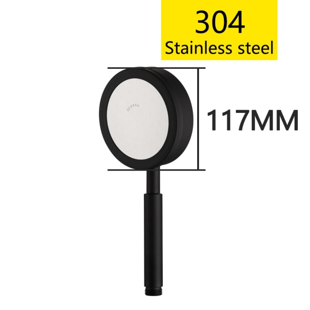 Stainless Steel Brushed Nickel 360 Degree Rotate Pressurized Water Saving Shower Head
